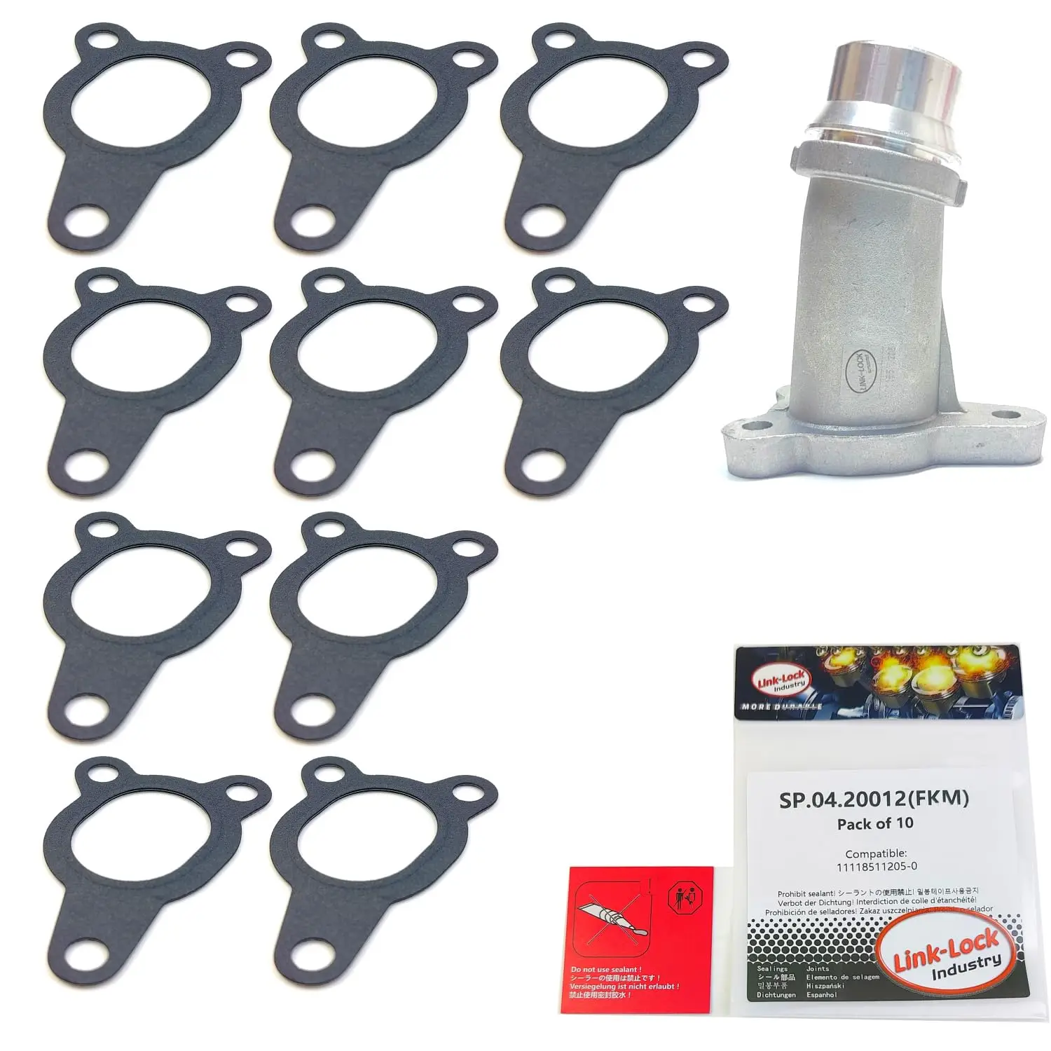 

LINK-LOCK 10PCS SP.04.20012 Coolant Pip Metal gasket 11118511205-0 For the aluminum connector for BMW B32 B47 B46 B48 B38 B37
