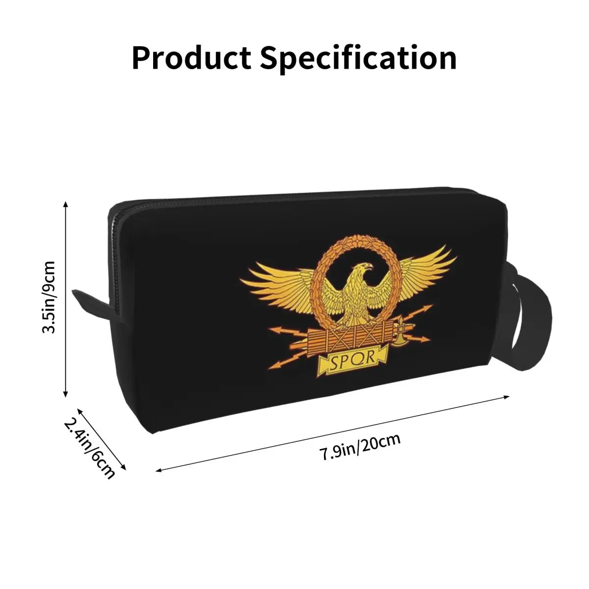 Ancient Rome SPQR Eagle Standard Makeup Bag Cosmetic Organizer Storage Dopp Kit for Women Beauty Travel Pencil Case