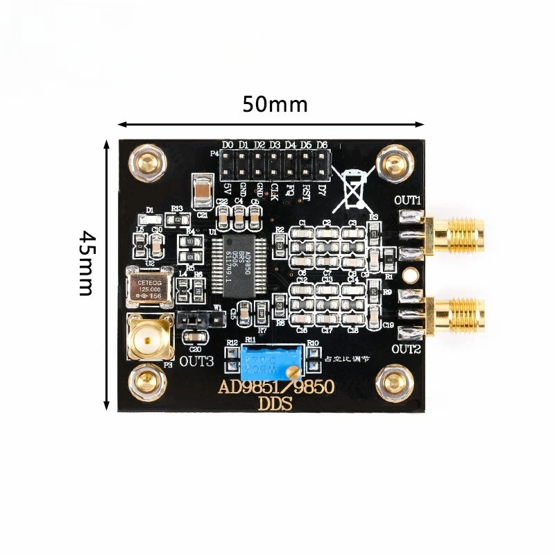 AD9851 module DDS function signal generator Send program Compatible with AD9850 module Lite