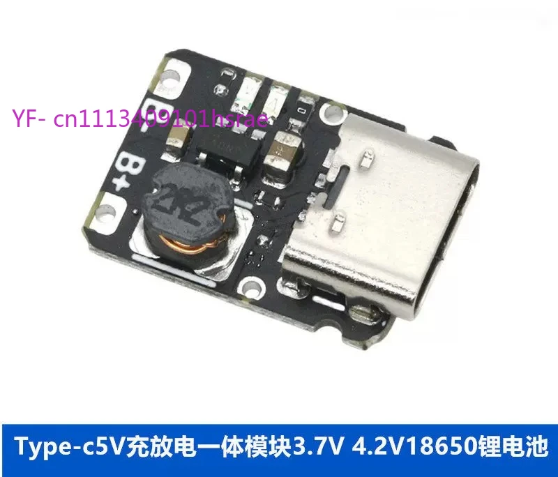 10PCS 18650 Lithium Battery Charge Discharge Module, Type-C 5V Boost Power Board, 3.7V-4.2V Charging with Overcharge Protection