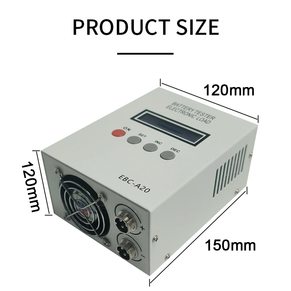 EBC-A20 Battery Tester Electronic Battery Capacity Teste Digital LCD High Power Internal Resistance Testing Meter for Battery