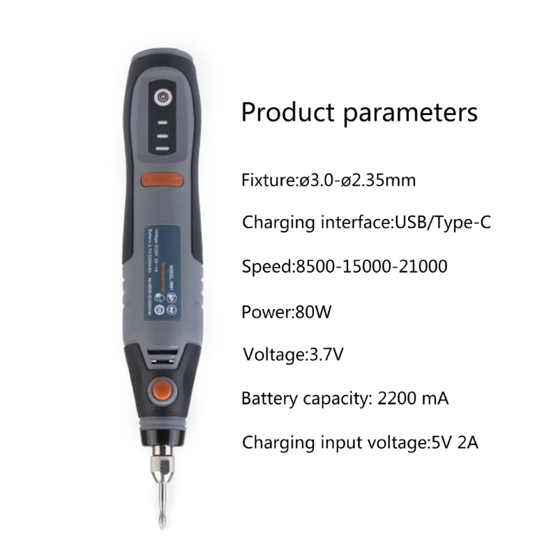 Cordless Rotary Tool, 3.7V 2200mAh Rechargeable 3-Speed 8500-21000RPM,22Pcs Accessories,for Grinding Cutting