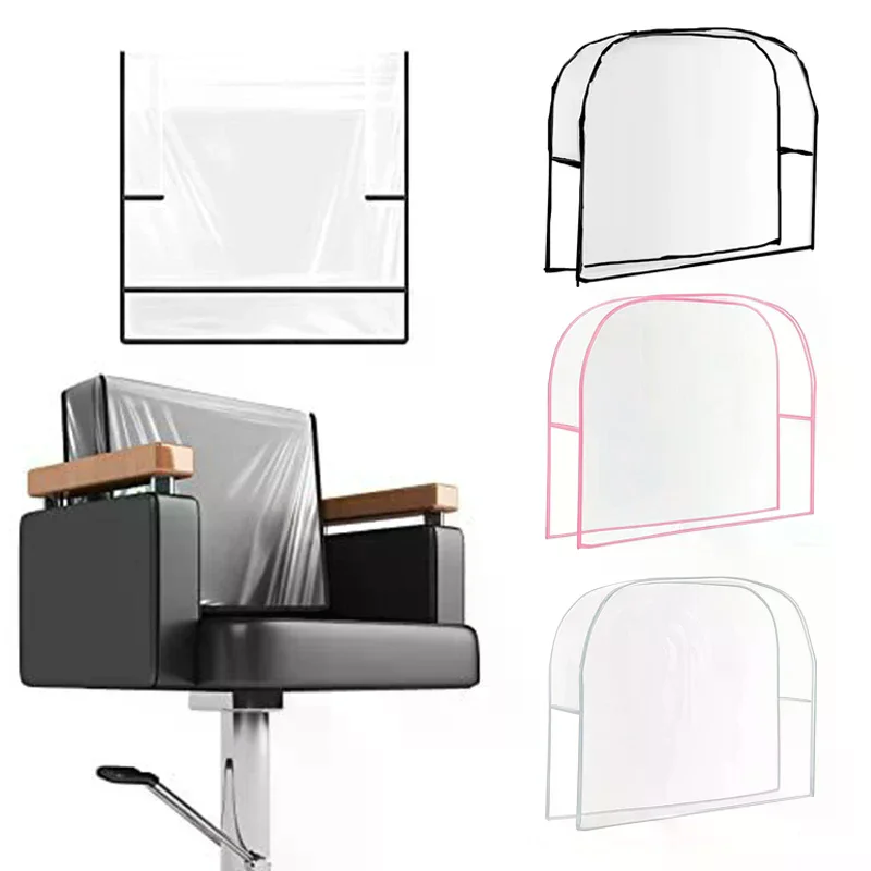 1Pcs Salon Chair Cover PVC Clear Hairdressing Chair Covers Protectors Universal Waterproof Barber Chair Back Covers Round/Square