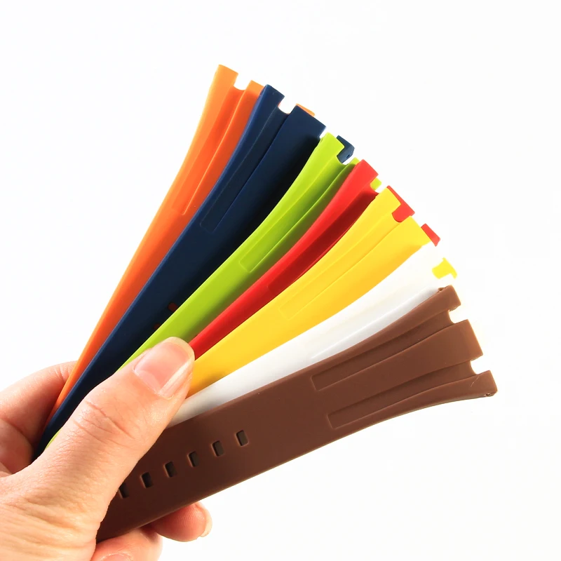 سوار ساعة سيليكون للرجال مقاوم للعرق ، بيجو Audemars Piguet Royal Oak الرياضة الخارجية ، حزام ساعة 26