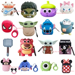 3D Silicone Case for Apple AirPods 1 2 3 Case for AirPods Pro Case Cute Yoda Mickey Stitch Earphone Protective Case Accessories