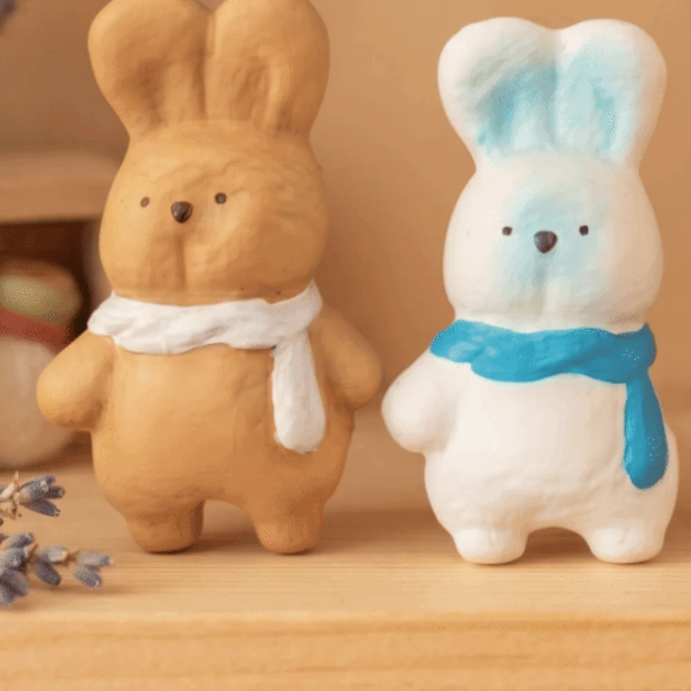 Slow Rebound Rabbit Squishy Toys Slow Rising Super Soft Rabbit Squeeze Toys Assorted Colors Cute Rabbit Slow Rising Toys