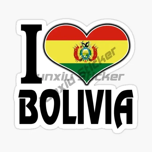 

I Love Bolivia National Flag Map National Badge Car Sticker Vinyl Self-adhesive Decal