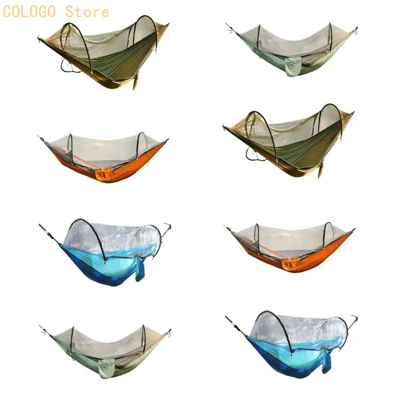 Suspended Camping Hammock with Insect Screen for Outdoor Rest D0LD