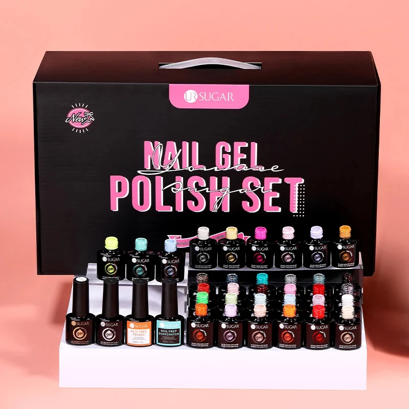 Ur Suiker 60 Kleuren Gellak Kit Uv Led Gel Nagellak Vernish Voor Professionals Nail Art Design Hele Set Leerling Kit