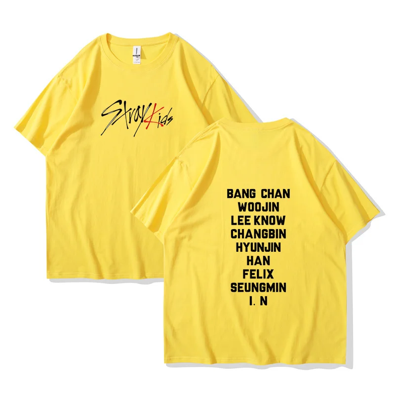 KPOP Stray Kids print fashion all-match summer trend T-shirt couple tops T-shirt men\'s fashion short sleeve t-shirt