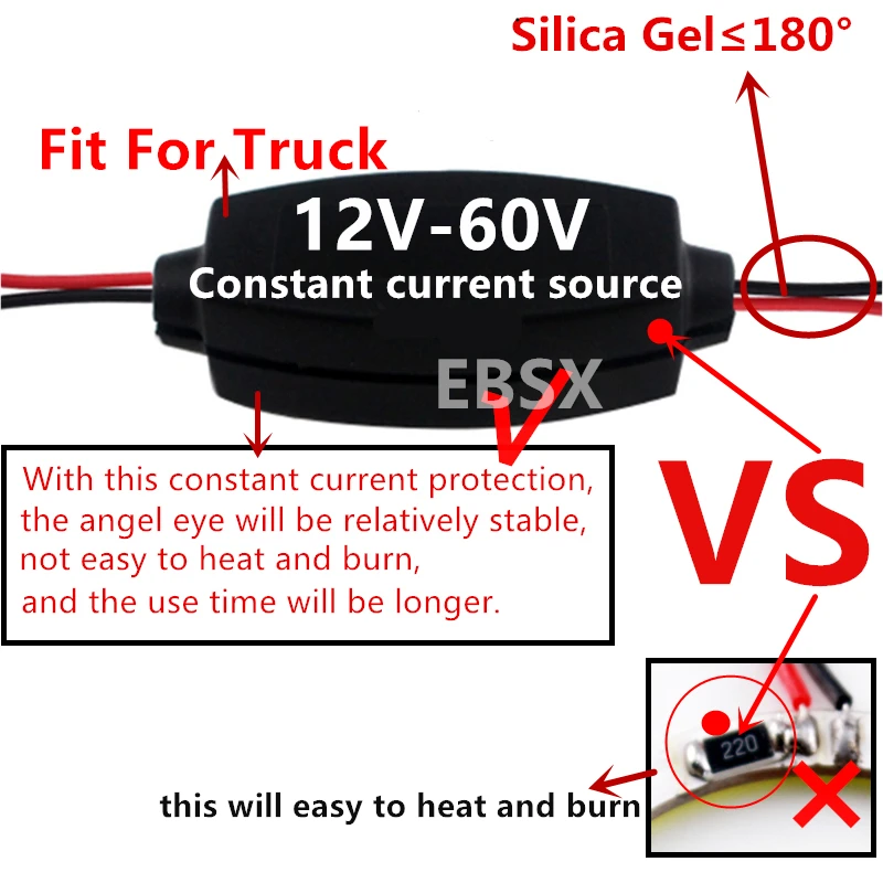 1 PCS Auto Angelo Occhi Con Borsette 12 V-60 V 40/50/60/80/90/95/130/140 MILLIMETRI COB LED Halo Anello luci auto moto faro fendinebbia