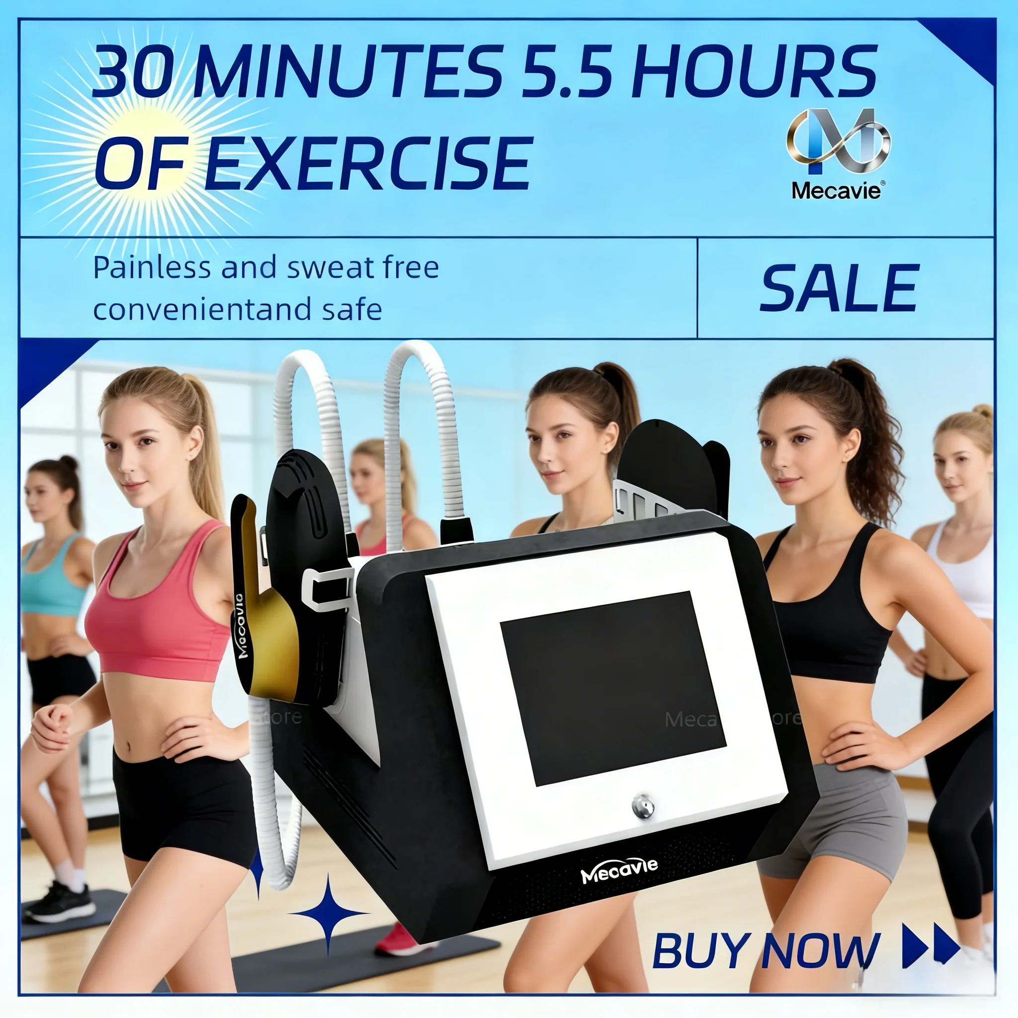 

Mecavie 2026 Beauti Tool HiEMT 6500W 15T Аппарат для удаления жира и наращивания мышц, радиочастотное оборудование для контурной пластики ‌