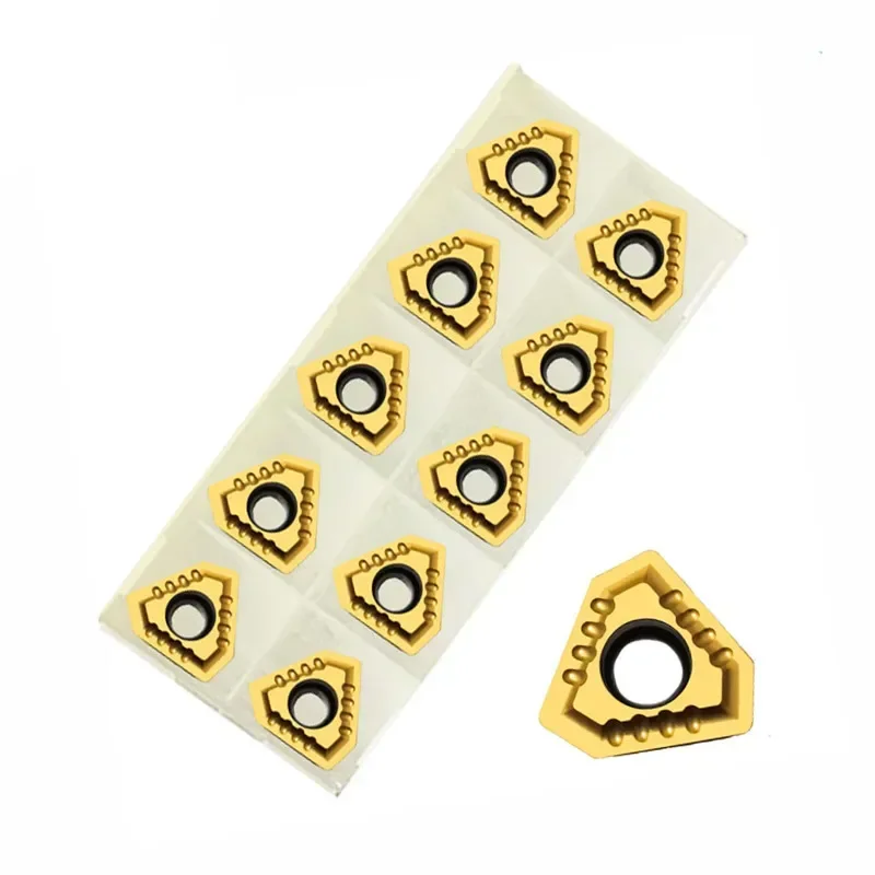 10pcs Machine-clamped Gun Drill Head Carbide Inserts TPMX Series Deep Hole Gun Drill Blade Accessories Guide Block Guide Bar