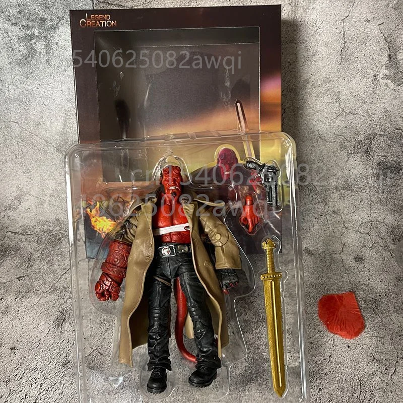 Mezco Hellboy Action Figure Hellboy Golden Army Trenchcoat البديل الشيطان سامريتان BJD شخصيات كلاسيكية تمثال تمثال لعبة هدية