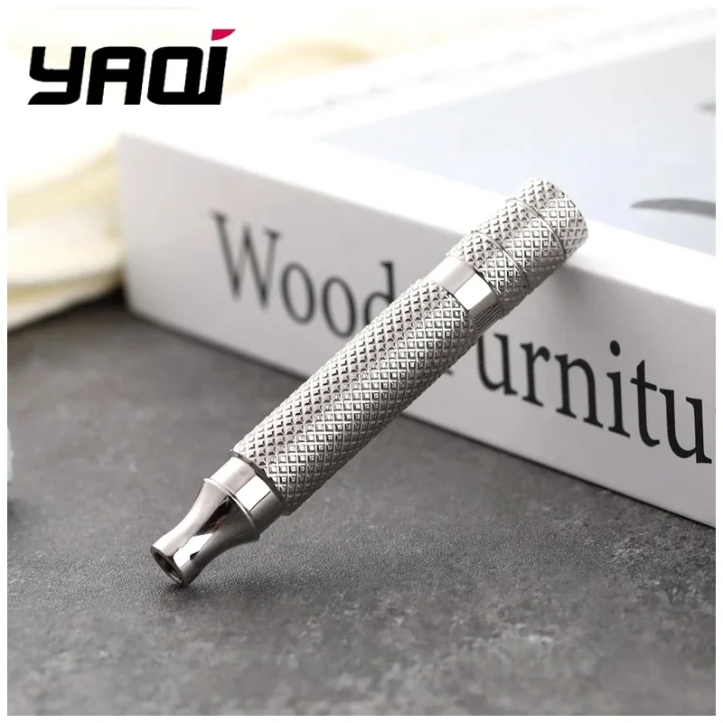 Titanium Polished Safety Razor Handle for Men YAQI