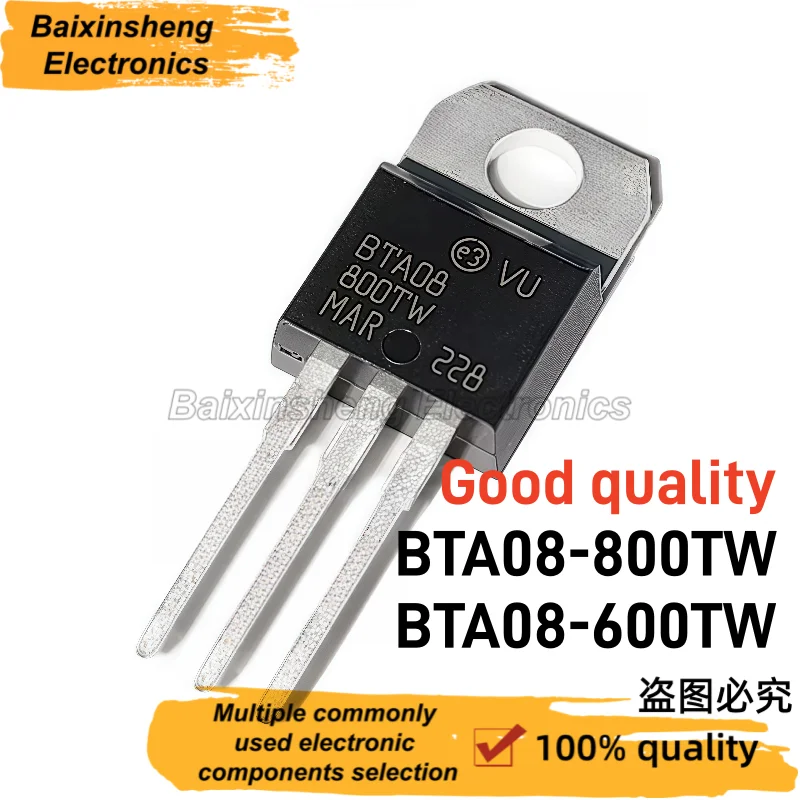 10PCS BTA06-600CW BTA06-600BW TO-220 BTA06 600CW 600BW 100% High quality Bidirectional Thyristor