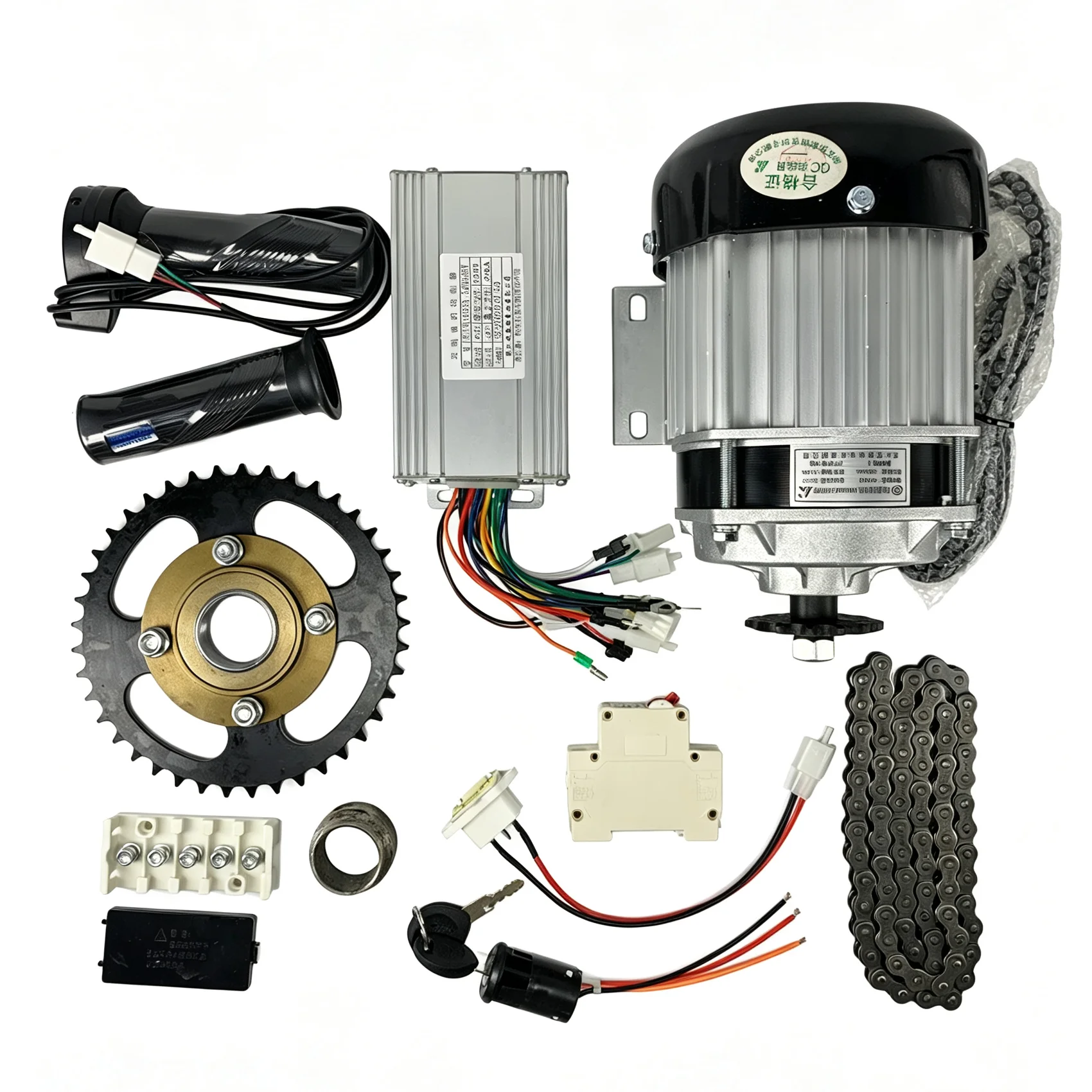 500W 48V/60V DC Brushless Gear Motor With Controller Throttle Power Lock Etc. Brushless Motor Kit