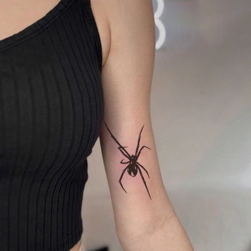 

1 Sheet Spider Waterproof Temporary Tattoo Stickers, Long-lasting Waterproof For One To Two Weeks, For Arm, Leg
