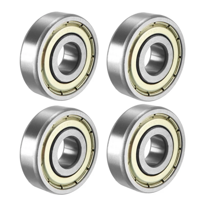 (Pack of 4) 6200ZZ Ball Bearing 10mm x 30mm x 9mm Double Shielded 6200-2Z 80200 Deep Groove Bearings, Carbon Steel (Pack of 4)