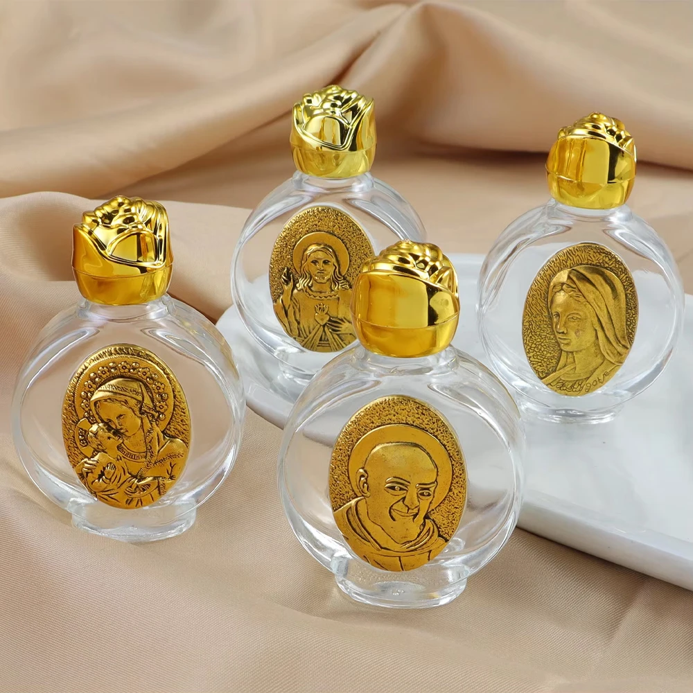 

Портативные стеклянные бутылки для святой воды премиум-класса объемом 15 мл — католические христианские декоративные контейнеры для церковных мероприятий, крещения, вечеринок