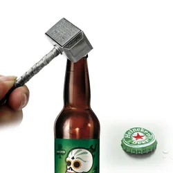 Beer Bottle Openers Multifunction Hammer Of Thor Shaped Beer Bottle Opener With Long Handle Bottler Opener Keychain