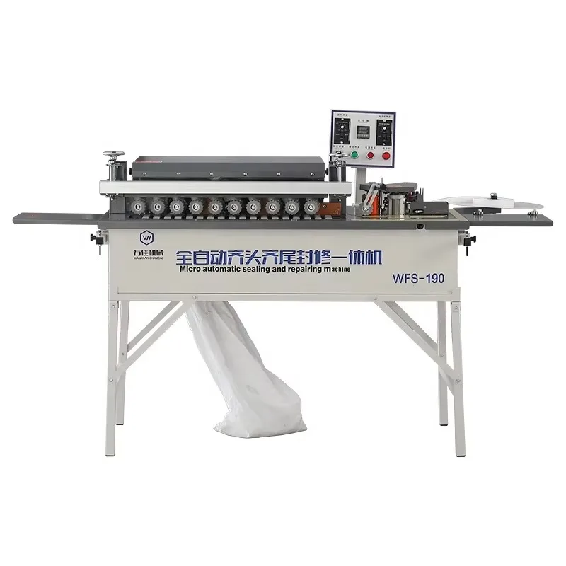 High Speed Automatic Head To Tail Double Trimming Polishing Edge Banding Machine With Big Glue Pot