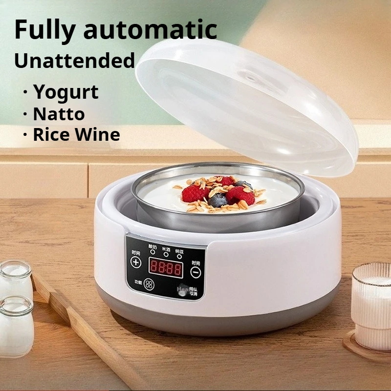 1.2L Automatic Yogurt Machine Multi-functional Adjustable Time Constant Temperature Health Homemade Yogurts Natto Rice Wine Tool
