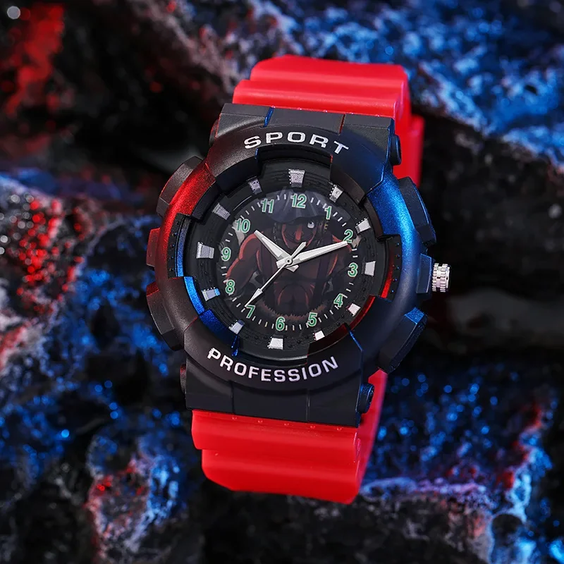 قطعة واحدة لوفي ساعة زورو ايس ساعة يد جلدية أنيمي الطباعة ساعة كارتون كوارتز ساعة إلكترونية لعبة هدايا أعياد ميلاد للأطفال