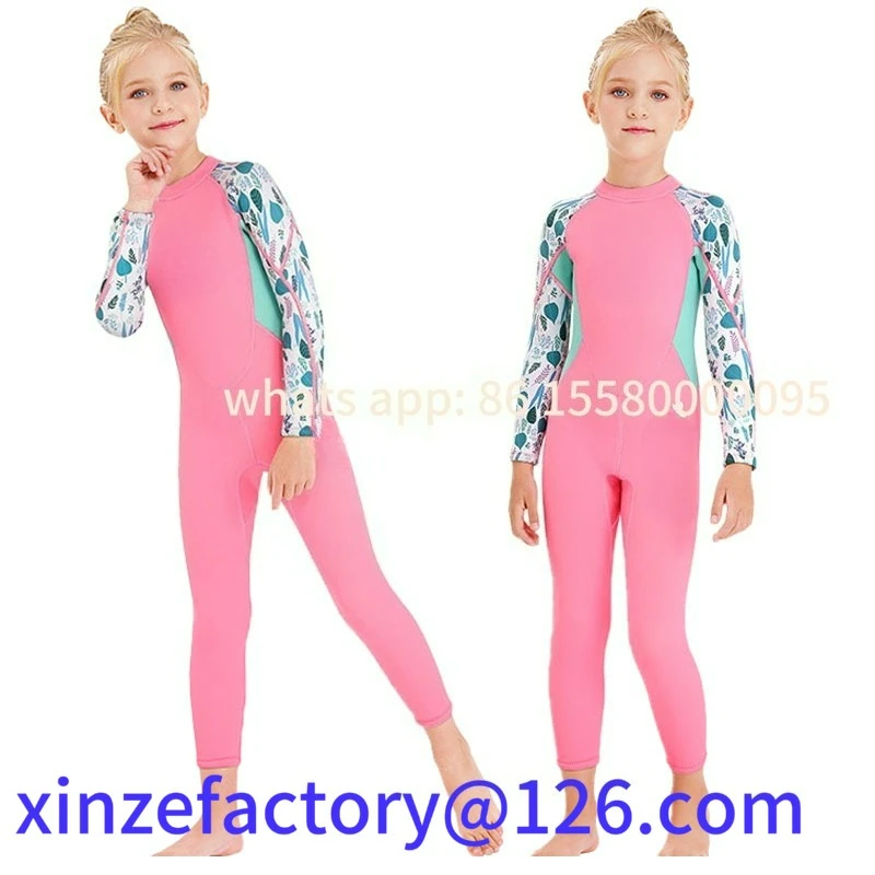 

Be suitable for Girls Swimsuit 2.5MM Neoprene Thick Warm Wetsuit Long Sleeve Diving Surf suit Jellyfish