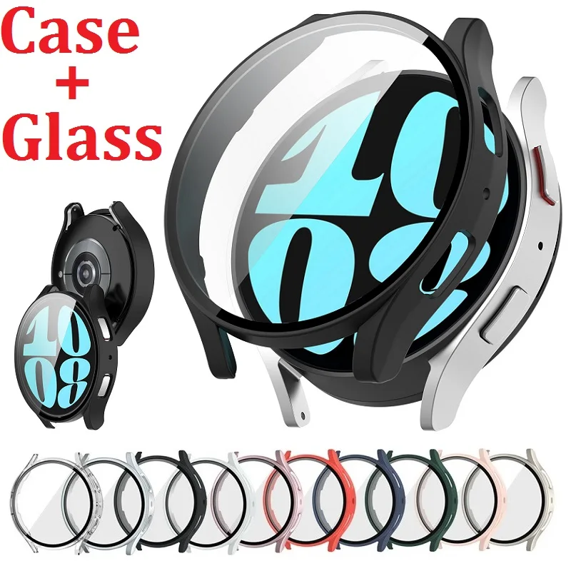 Vidro temperado Capa protetora para samsung galaxy watch 7/6/5/4 44mm/40mm Protetor de tela de vidro para samsung galaxy watch 7/6/5/4 capa protetora 