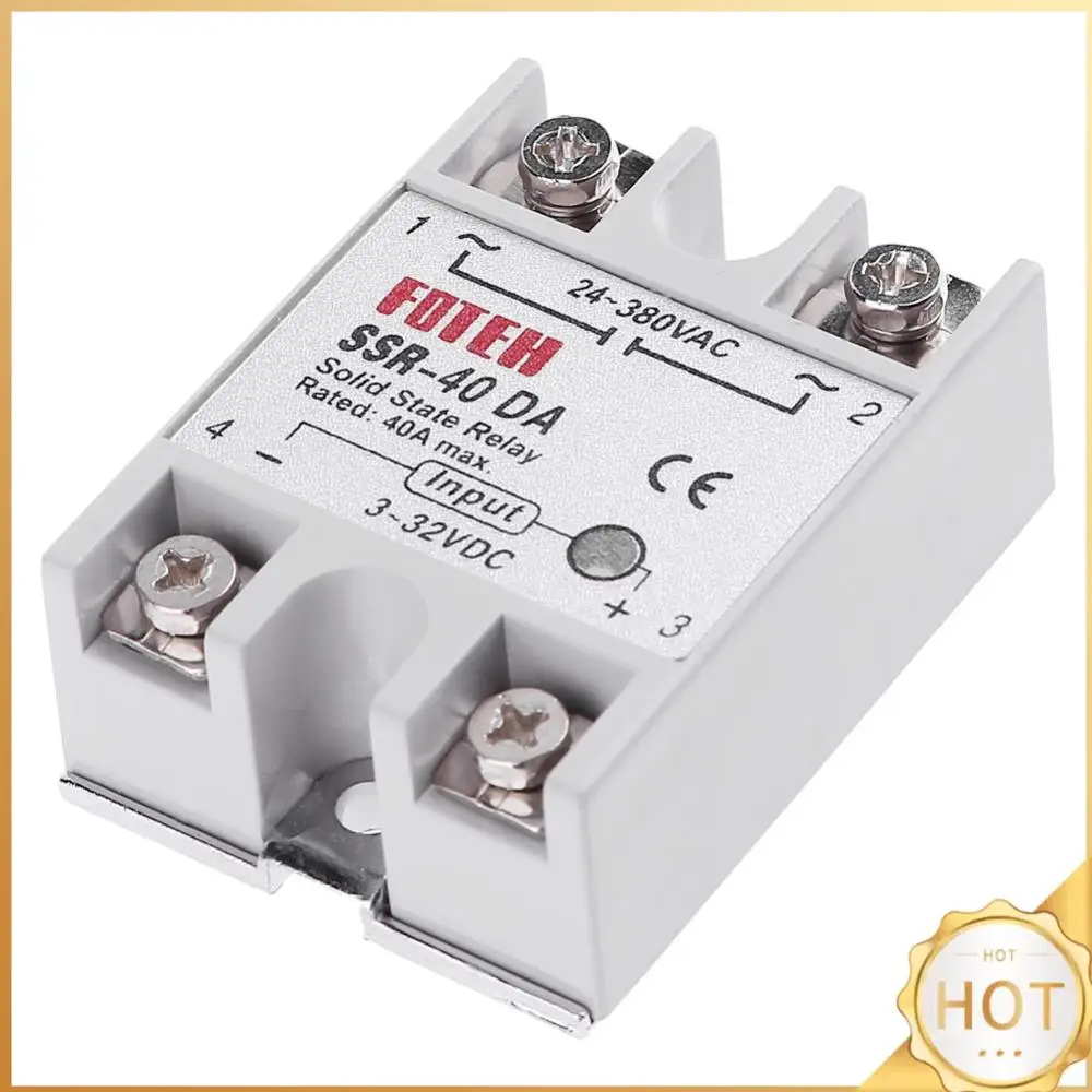 

Однофазный твердотельный релейный модуль с оптопарой, портативный, DC 3-32В, AC 24-380В для контроля температуры