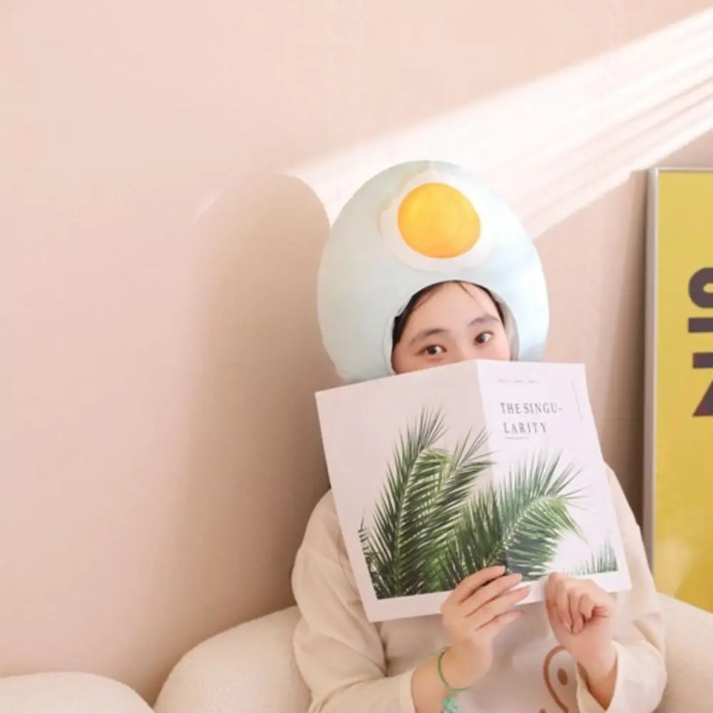 غطاء رأس بيضة البط القطيفة المتين، غطاء رأس قطيفة مضحك وفريد من نوعه، غطاء رأس كرتوني ناعم ومريح للحفلات التنكرية #4