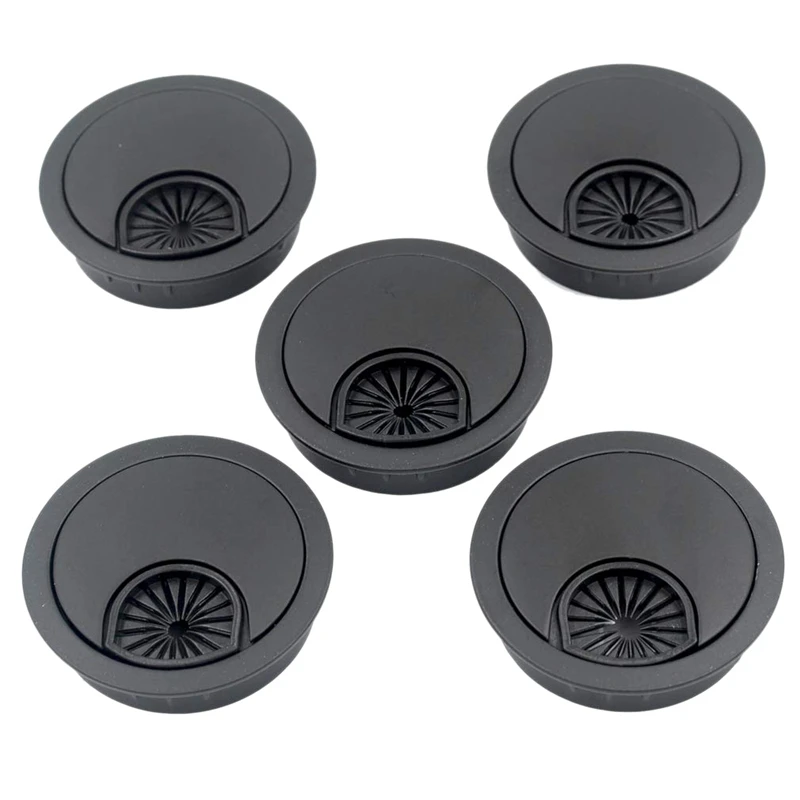 5 шт. 2-дюймовый настольный провод, кабельные втулки, крышка отверстия для офиса, ПК, настольный кабель, органайзер для шнура, пластиковая крышка