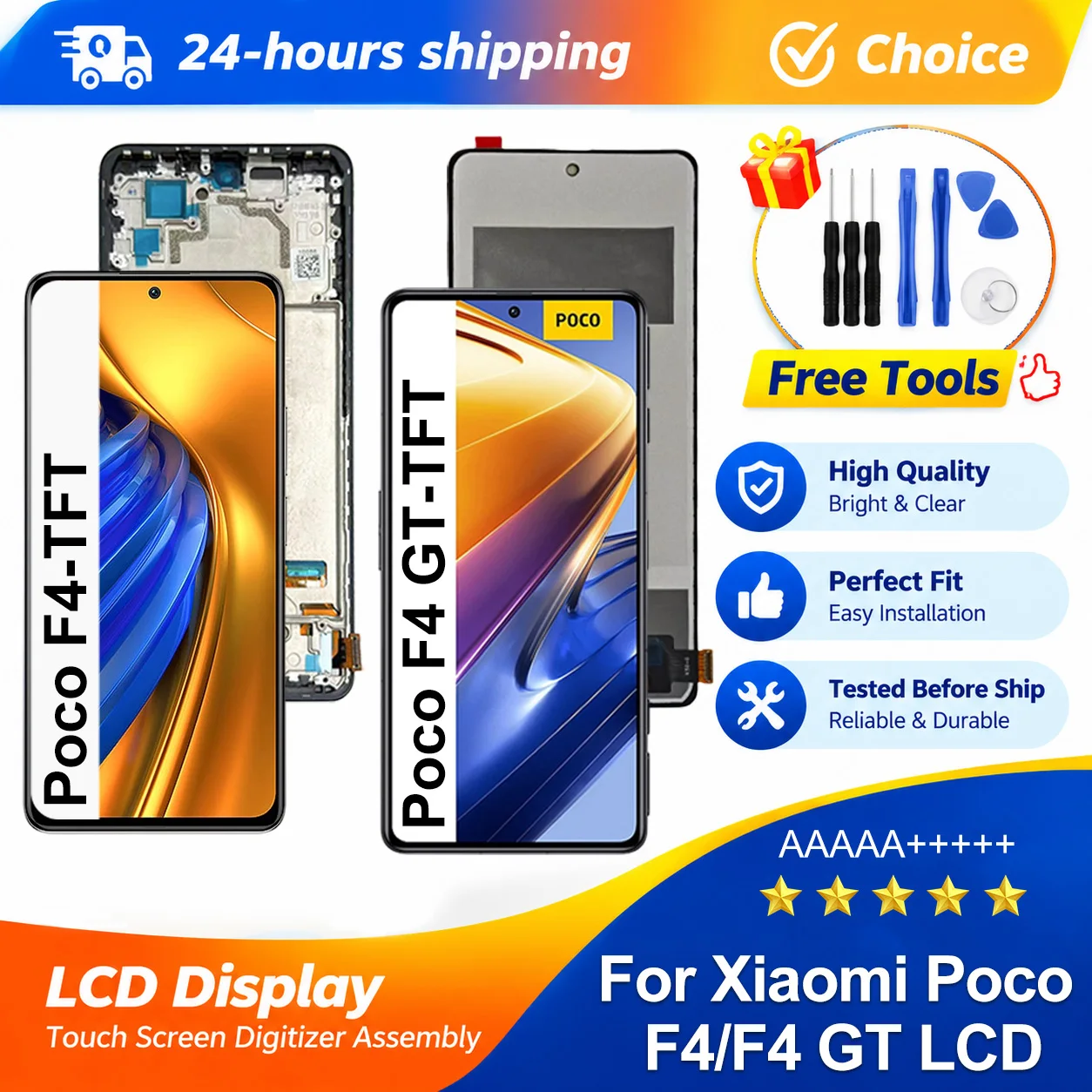 6.67'' TFT Display For Xiaomi POCO F4 LCD 22021211RG 22021211RI Touch Screen Digitizer For Poco F4 GT Screen Replacement Parts