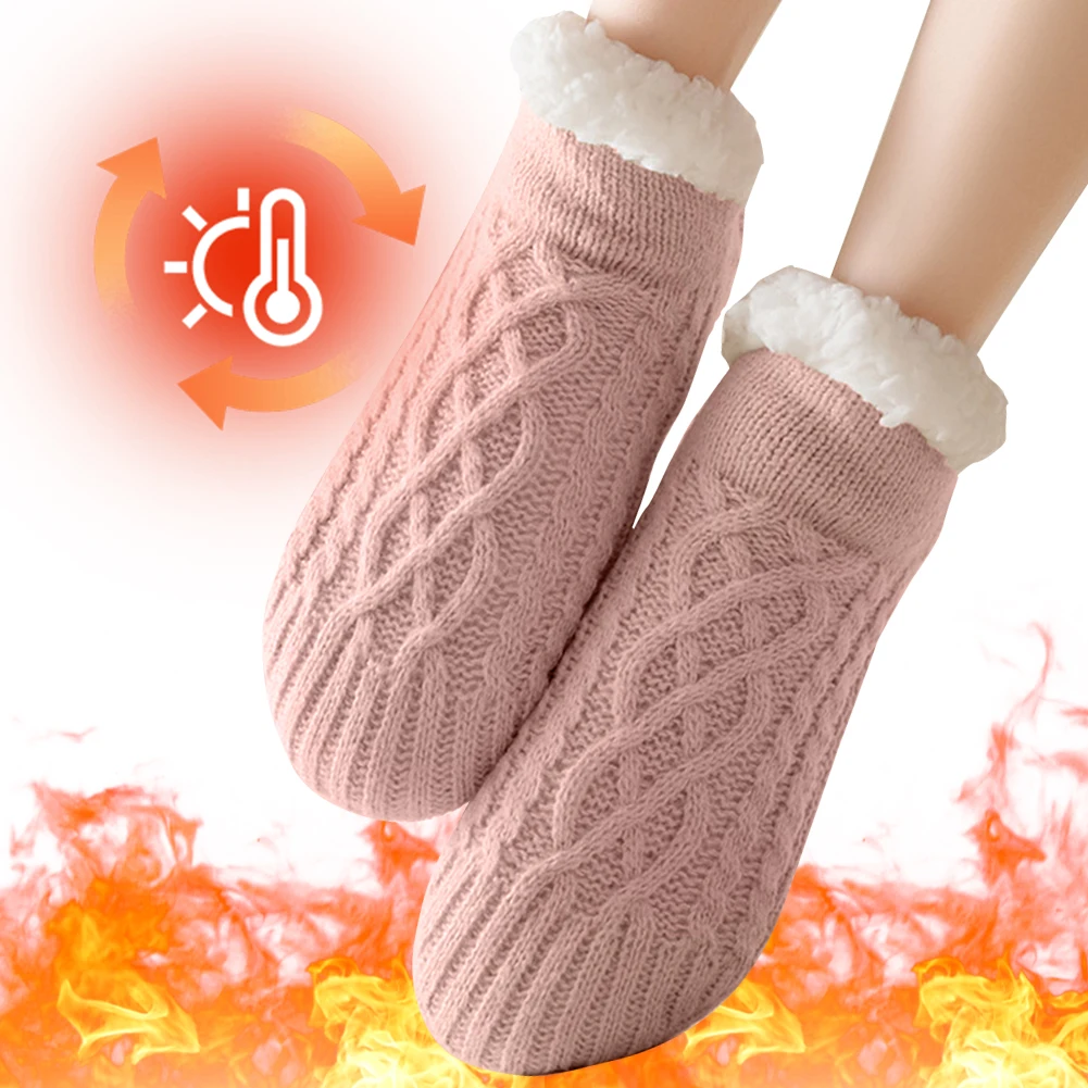 Winter Indoor Home Slippers Socks Non Slip Carpet Sock Warm Thermal Slipper Socks Soft for Women Men