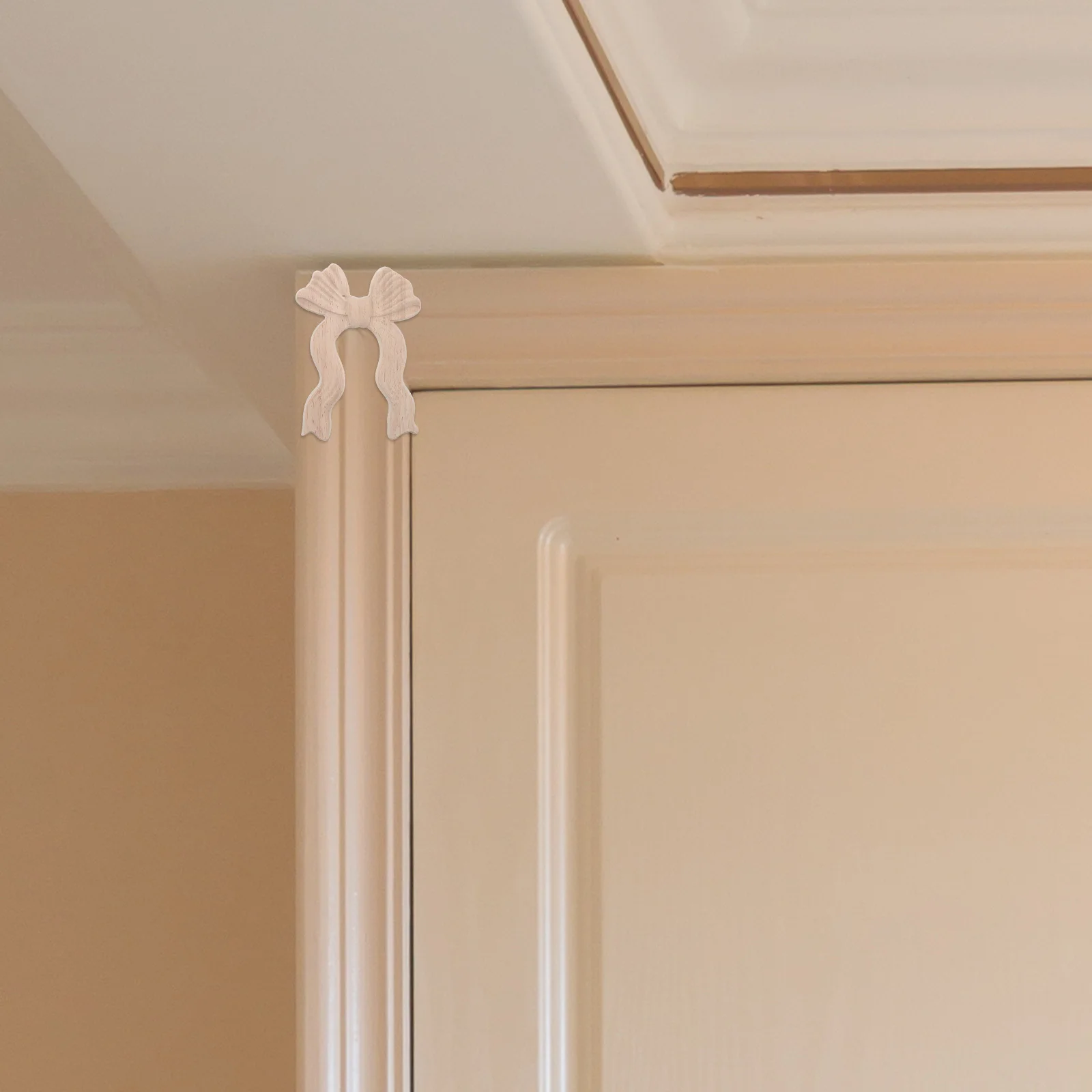 

Wood Bow Applique Unfinished Carved Wooden Corner Onlays For Door Fireplace Mantel Diy Home Decor Party Decoration Craft