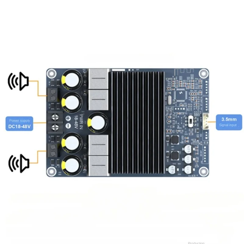 TPA3255 Digital Power Amplifier Audio Board 2X300w 2.0 Channel Hifi Stereo Stereo Mini Amplifier Sound Speaker Mini Amp, Durable