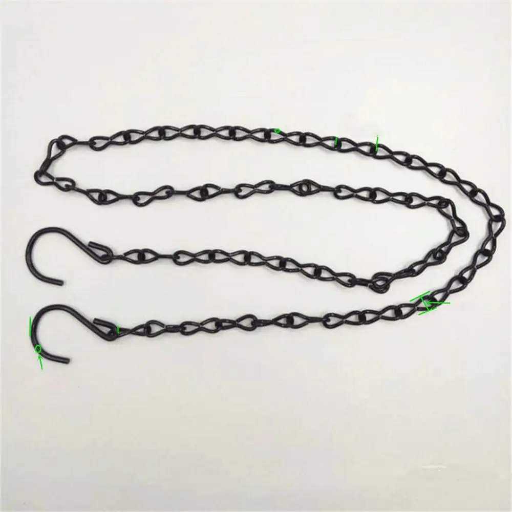 Black Flower Pot Hooks Replacement Chains Double Hook Replacement Plant Hangers Hanging Chain