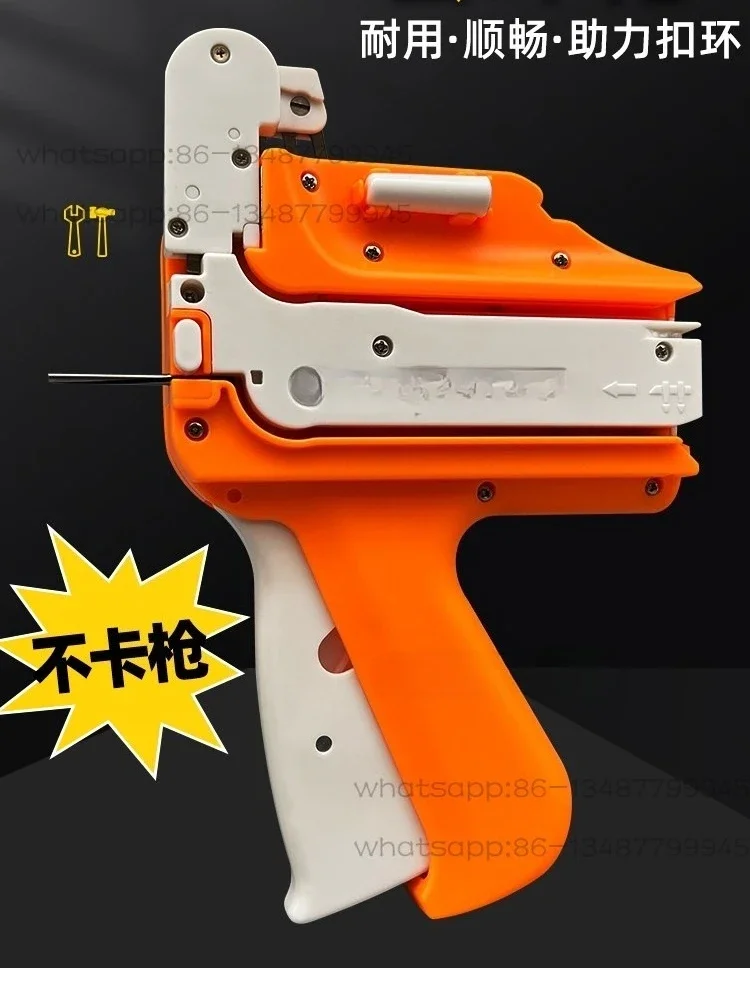Loop Fastener Tagging Gun, No Manual Threading Garment Hang Tag Gun, Plastic Snap Buckle Label Attacher for Clothing