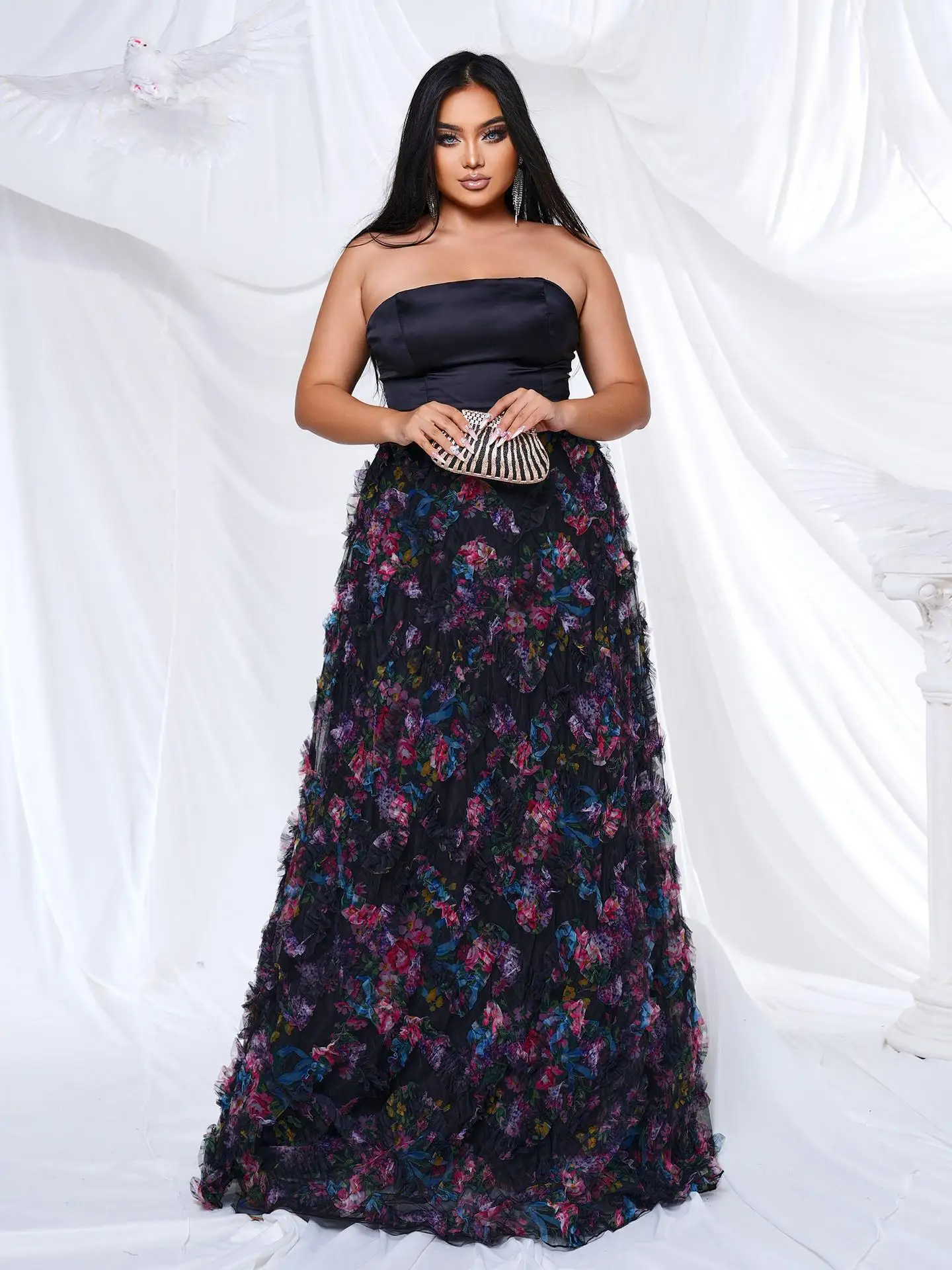 

Женское длинное вечернее платье на одно плечо большого размера, сексуальное расклешенное вечернее платье макси Dr для пар и торжественных случаев