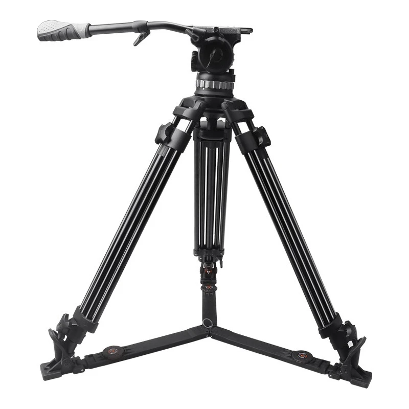 Camera tripod professional film and television bracket hydraulic damping gimbal multi-gear adjustable