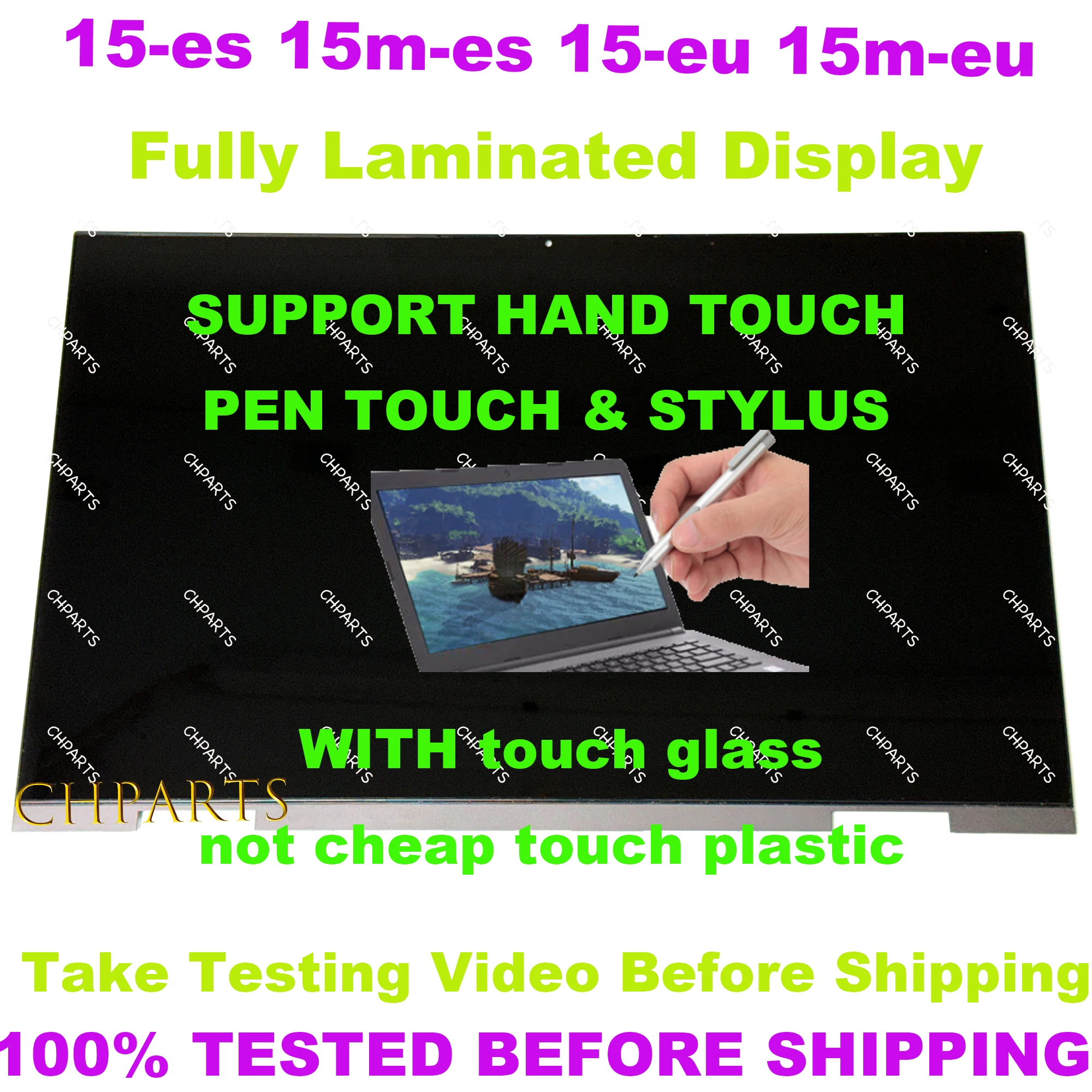 15.6'' LCD Touch Screen Digitizer Assembly Display For hp Envy X360 15M-ES 15-ES 15-eu 15m-eu Series 15 ES EU