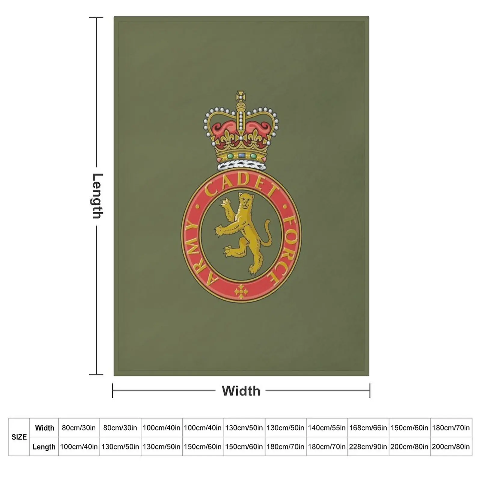 Army Cadet Force (ACF) - United Kingdom Throw Blanket couch cozy soft plush fuzzy picnic outdoor blanket