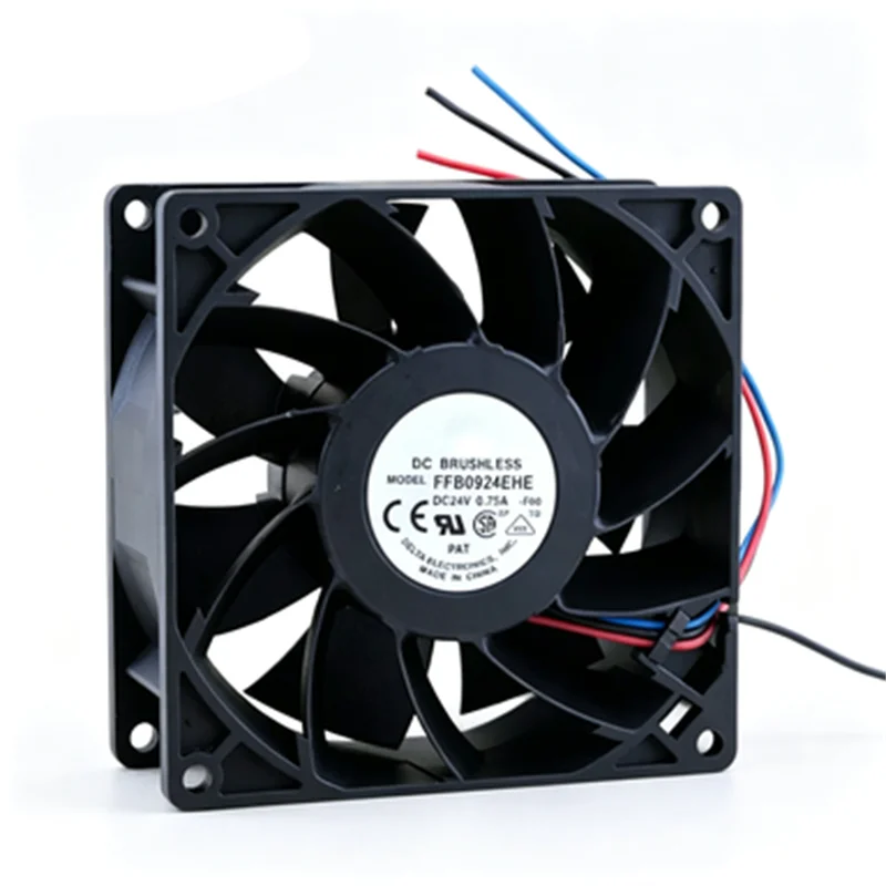 FFB0924EHE DC Axial Fan 92*38mm 24V 0.75A 18W 80000H Long Life Cooling Fan for Inverter Welding Machine