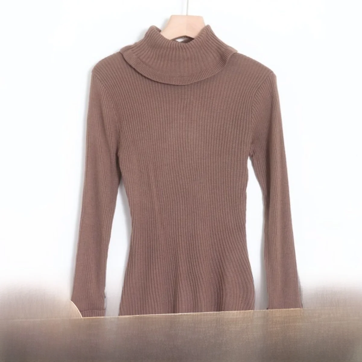 

Осенне-зимний женский эластичный свитер с высоким воротом, облегающий, термо-базовый слой, комфортный, теплый, для повседневной носки, с длинным рукавом