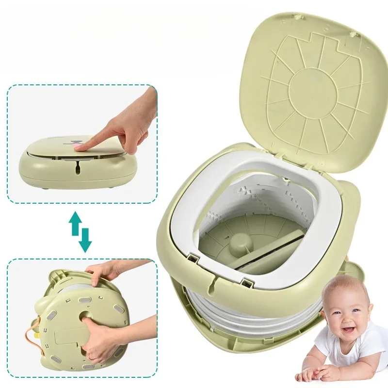 1pcs Foldable ABS Kids Potty Chair Portable Toilet Travel Cartoon Baby Potty Boys Girls Potty Toilet Seat for Kids Baby Potty