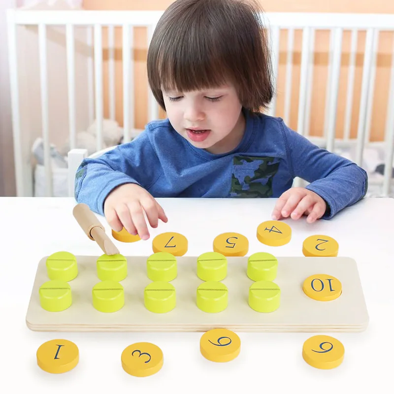 어린이용 나무 나사 너트 조합 분해 카운팅 보드 빌딩 블록, 몬테소리 수학 게임, 교육용 완구