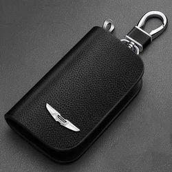 Leather Car Key Case for Chrysler Pacifica 300 Glacier 300C SRT8 Delta Ypsilon Universal Remote control protective cover