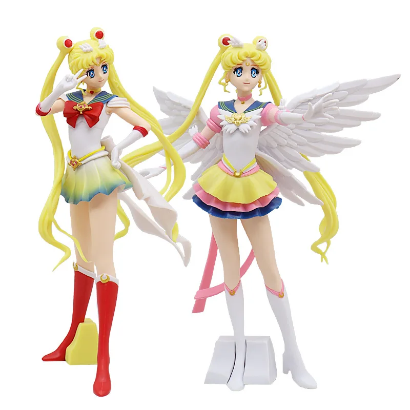 4 type Anime Sailor Moon Action Figure Doll Princess Serenity Cake Ornaments Collection PVC Tsukino Usagi Figure Model Toys Gift