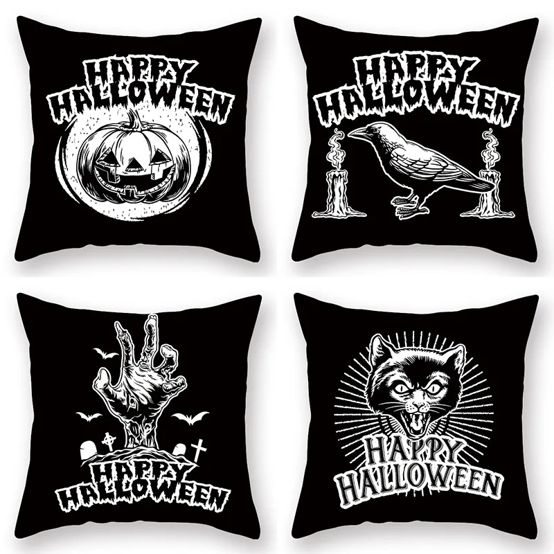 

Die Young Pillowcase Cartoon Skull Pillow Case Sofa Bed Home Decoration Modern Bedroom Room Aesthetics 45x45 Throw Pillow cover